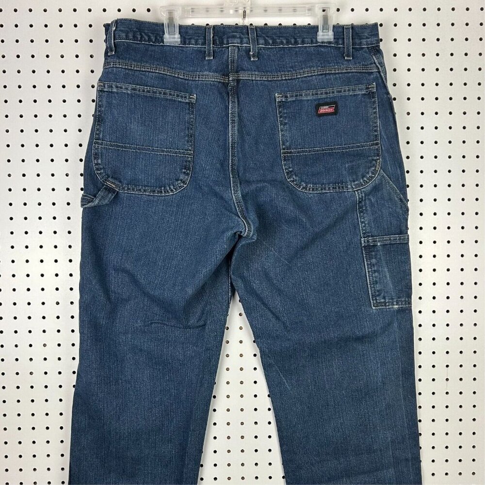Dickies Baggy Carpenter Jeans Size 38x30 Work Wear Worn‎ Wide Leg Y2K Blue Skate